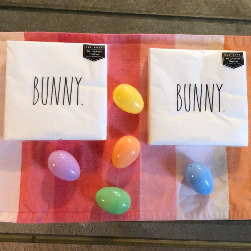 Rae Dunn "Bunny" napkins 2 packages NEW